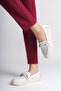 Lizy laceless orthopedic comfortable sole heart patterned women's flat shoes ckt - white - 3