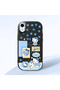 Black Silicone Case with Shock-Absorbing Camera Protections Compatible with iPhone Xr