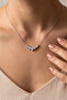 Zircon Stone Rowed Waterway Model V Necklace - 2