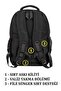 Unisex Black Waterproof Daily Backpack with Pocket - 5