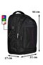 Unisex Black Waterproof Daily Backpack with Pocket - 2