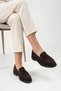 Brown Genuine Leather Women's Loafer Shoes Non-Slip Sole Vanessa - 3