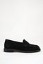 Black Suede Genuine Leather Women's Loafer Shoes Non-Slip Sole Vanessa - 2