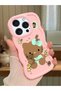 iPhone 14 Pro Max Compatible Case with Camera Protector Pink Silicone Couple Phone Case Kitty Pattern