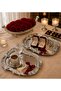 Stainless Steel Silver 2-Piece Embroidered Lace Pattern Artnova Serving, Presentation, Ring Tray and Multi-Purpose Decorative Plate - 5