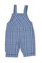 100% Cotton Blue Plaid Strappy Summer Baby Boy Jumpsuit - 4