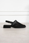 Women's Black Knitted Detailed Thick Heeled Sandals - 3
