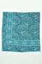 Women's Aqua Blue Authentic Shawl Patterned Flared Twill Scarf - 2