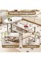 Coffee Table with Open Storage Shelf and 78cm Oval Table ，Modern Living Room Center Table for Living Room Home Office Reception Room - 2