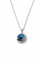 Blue Planet Stone Silver Color Stainless Steel Women's Necklace - 2