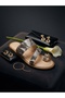 -Genuine Leather Women's Slippers - 3