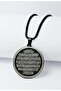 3.5 cm Plate Black Color Double Sided Ayetel Kursi Engraved 60 cm Thick Doc Chain 316L Stainless Steel Necklace