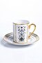 6-Person Luxury Porcelain Coffee Cup Set Black (Elena)