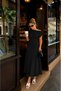Drapeli Boat Neck Polka Dot Dress - 2