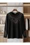 Women's New Season Luxury Stone Embroidered Mother Combed Cotton Blouse - 3