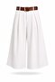 White Belted Wide Leg Trousers 261038