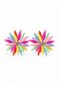 Lotus Model Mixed Color Crystal Stone Women's Earrings