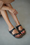 Vino Double Adjustable Buckle Women's Flip-Flops - Black - 3