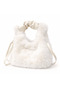 Chic White Faux Fur Crossbody Bag – Luxury Plush Handbag for Women