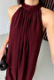 Women's Halter Neck Lace Maxi Summer Loose Dress - 2