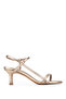 Women's Genuine Leather Gold Heeled Shoes