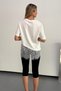 Women's Crew Neck Lace Detailed T-Shirt White - 26Y 26915 - 5