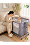 HU Electric Baby Bedside Sleeper Bassinet – Automatic Rocking Cradle with Bluetooth Music, Digital Display, Remote Control, Adjustable Height, Mosquito Net & Lockable Wheels - 6