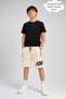 Boys' Printed Zippered Summer Combed Cotton Sports Capri Shorts