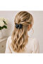 Sparkling Glitter Design Bow Hair Clip with Gray Sequins - 2