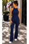 Women's Beaded Detailed Halter Neck Backless Blouse