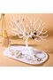 Jewelry Stand Ring Earring Necklace Hanger Jewelry Organizer Hanger Rack with Deer Design White