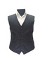 Men's V-Neck Vest Navy Blue Checked 54113 - 6