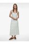 Bürümcük Comfortable Fit Sweetheart Neckline A-Line Sleeveless Floral Midi Dress