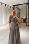 Fisto Detail Khaki Linen Set - 5
