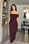 Brown Knitted Detailed Sandy Dress - 8546 - 4