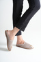 Women's Genuine Leather Perforated Daily Comfortable Slippers - Mink Suede - 2