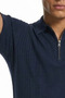 Men's Regular Striped Navy Blue Short Sleeve Polo Collar t Shirt - 6