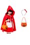 (cl351 Size 120cm-L)Halloween Costume for Kids,Role Play Little Red Riding Hood, Red Riding Hood Halloween Cosplay Costume for Girls, Halloween Deluxe Set,Halloween Party Dress Up,100-130cm