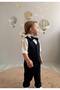 Baby Boy Navy Blue Vest Classic Suit with Bow Tie – Special Occasion Suit with Shirt, Pants, and Bow Tie - 7