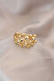Adjustable Gold Color Metal Domed Boluncuk Model Ring