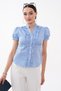Women's Short Sleeve Shirt with Ruffle Collar 260460 - 2