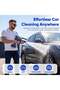 3-in-1 Cordless Pressure Washer Vacuum Cleaner & Blower | 40Bar High Pressure Water Gun with 16000Pa Powerful Suction | 21V Portable Cleaning Machine with Adjustable Nozzle for Car Home Garde - 3