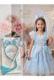 Cute Cinnamoroll Fancy Mesh Pendant Hairpiece Crown Scepter Set Blue Princess Birthday Crown - 2