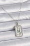 316L Steel Silver Color Chain Pisces Zodiac Sign Zircon Stone Women's Necklace