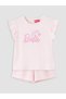 Pink Barbie Printed Baby Girl Shorts Set - 3