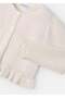 Girl's Crew Neck Knit Detailed Knitwear Cardigan 2-10 Years Cream - 4