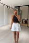 Special Series Ecru Shorts with Pencil Hem