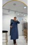Women's Pocketed Snap Fastener Long Cap Tunic Strawberry Cap Summer Wear