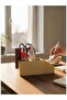 Neon Green Color Plastic Multi-Purpose 3 Compartments Desktop Home Office Work Desk Pen Holder Paper Clip Holder Pencil Case - 4