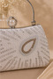 Pearl Stone Pattern Wedding/Wedding Graduation Event and Special Peacock Design Model Evening Dress Bag with Stone Handle, Handbag, Pearl Stone Evening Dress Stylish Bag - 2